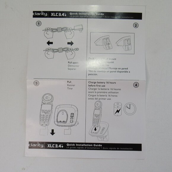 Clarity XLC3.4+ DECT Extra Loud Big Button Speakerphone with Talking Caller ID - Picture 10 of 11